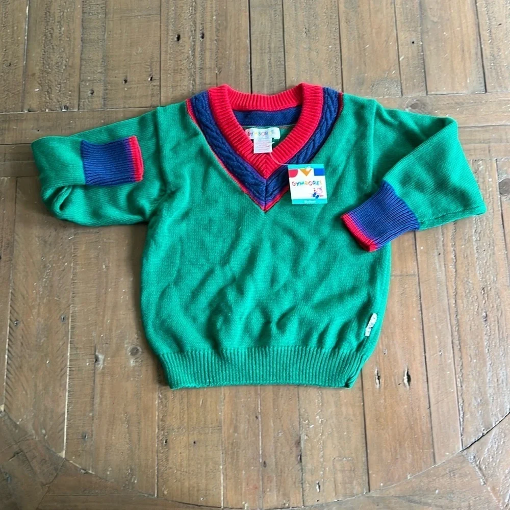 Gymboree vintage 90s vneck sweater nwt - Picture 1 of 5